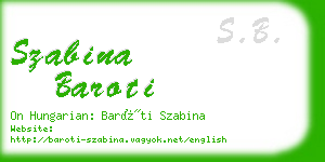 szabina baroti business card